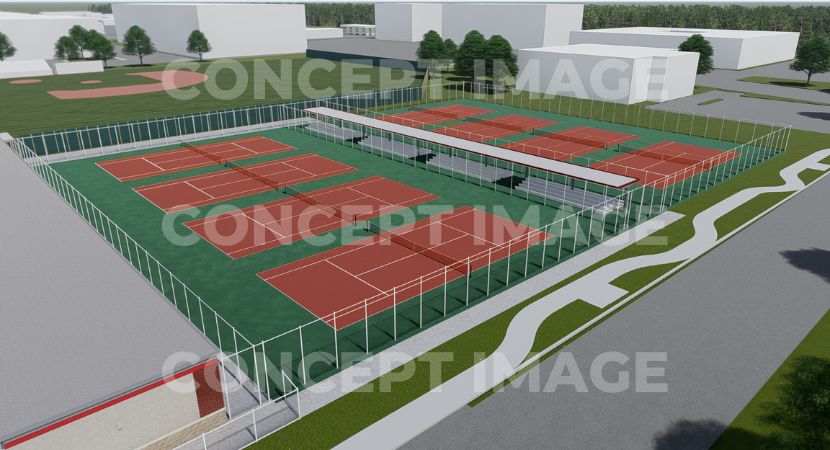 tennis courts concept image